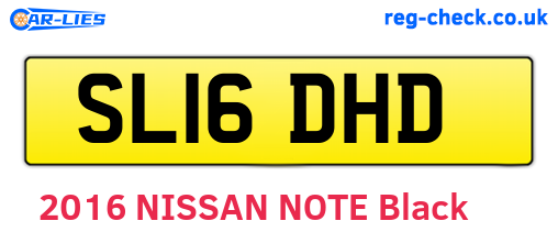 SL16DHD are the vehicle registration plates.