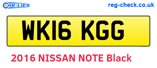 WK16KGG are the vehicle registration plates.