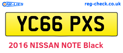YC66PXS are the vehicle registration plates.