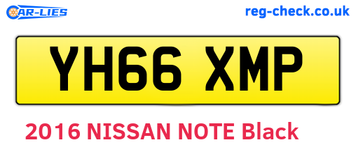 YH66XMP are the vehicle registration plates.