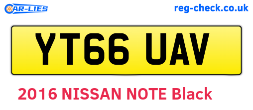 YT66UAV are the vehicle registration plates.