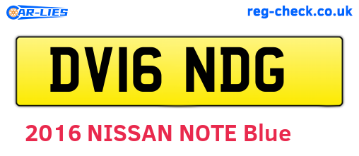 DV16NDG are the vehicle registration plates.
