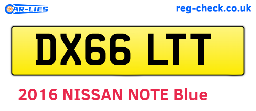 DX66LTT are the vehicle registration plates.