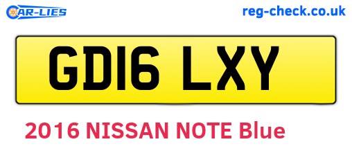 GD16LXY are the vehicle registration plates.