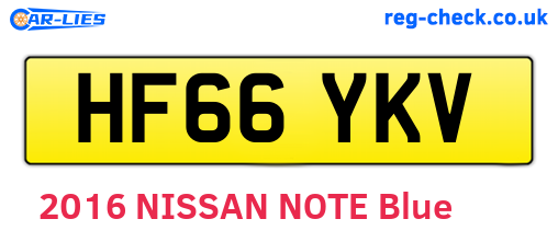 HF66YKV are the vehicle registration plates.