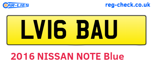 LV16BAU are the vehicle registration plates.