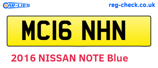 MC16NHN are the vehicle registration plates.