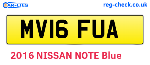 MV16FUA are the vehicle registration plates.