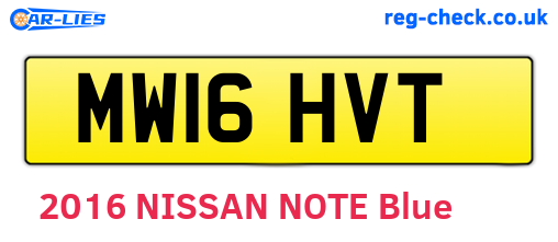 MW16HVT are the vehicle registration plates.