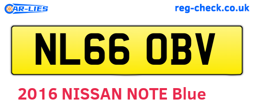 NL66OBV are the vehicle registration plates.