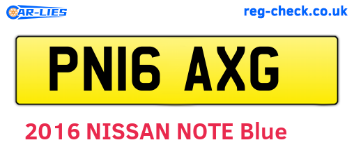 PN16AXG are the vehicle registration plates.