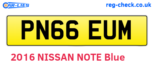 PN66EUM are the vehicle registration plates.