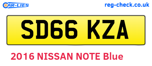 SD66KZA are the vehicle registration plates.