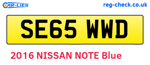 SE65WWD are the vehicle registration plates.