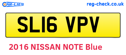 SL16VPV are the vehicle registration plates.
