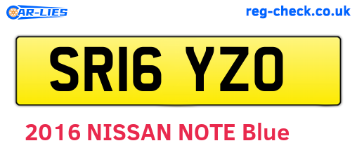 SR16YZO are the vehicle registration plates.