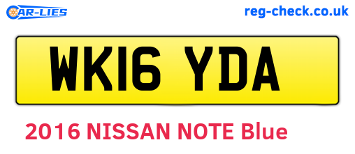 WK16YDA are the vehicle registration plates.