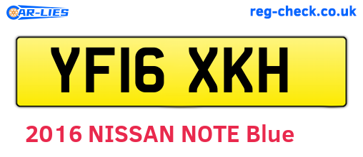 YF16XKH are the vehicle registration plates.