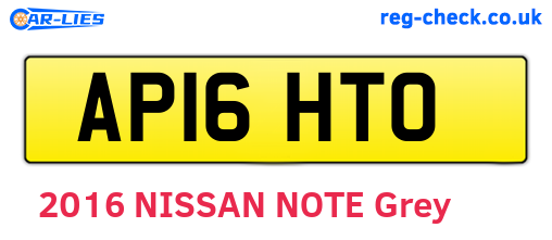 AP16HTO are the vehicle registration plates.