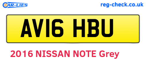 AV16HBU are the vehicle registration plates.