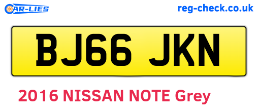 BJ66JKN are the vehicle registration plates.