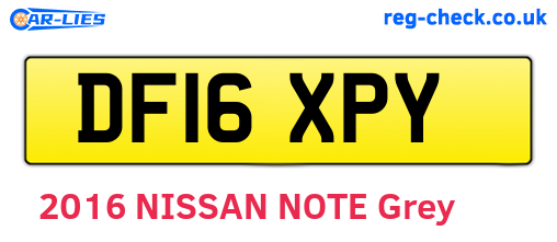 DF16XPY are the vehicle registration plates.