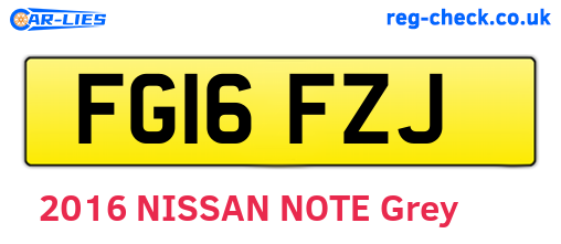 FG16FZJ are the vehicle registration plates.