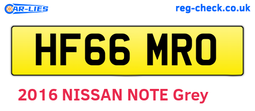 HF66MRO are the vehicle registration plates.