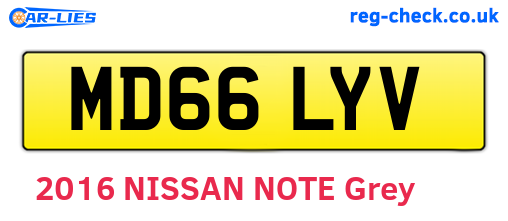 MD66LYV are the vehicle registration plates.