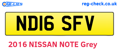 ND16SFV are the vehicle registration plates.