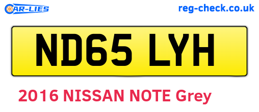 ND65LYH are the vehicle registration plates.