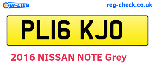 PL16KJO are the vehicle registration plates.