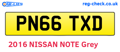 PN66TXD are the vehicle registration plates.