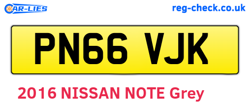 PN66VJK are the vehicle registration plates.