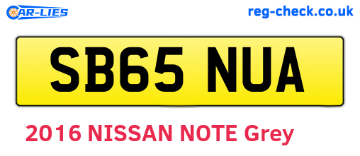 SB65NUA are the vehicle registration plates.