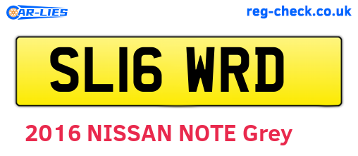 SL16WRD are the vehicle registration plates.