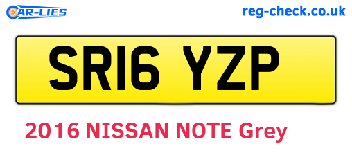 SR16YZP are the vehicle registration plates.