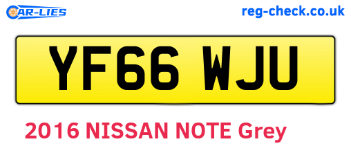 YF66WJU are the vehicle registration plates.