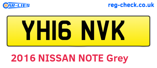 YH16NVK are the vehicle registration plates.