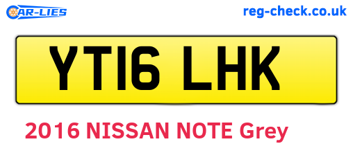 YT16LHK are the vehicle registration plates.