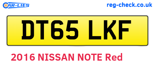 DT65LKF are the vehicle registration plates.