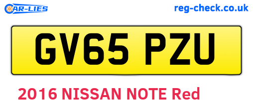 GV65PZU are the vehicle registration plates.