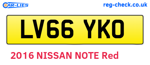 LV66YKO are the vehicle registration plates.