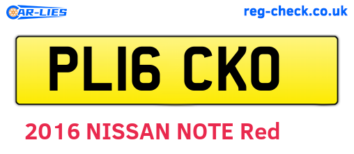 PL16CKO are the vehicle registration plates.