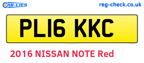 PL16KKC are the vehicle registration plates.
