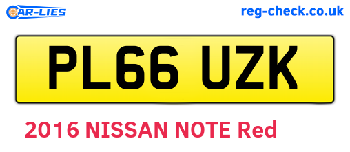 PL66UZK are the vehicle registration plates.
