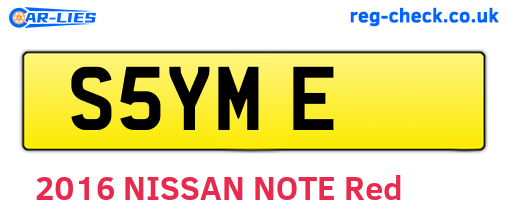 S5YME are the vehicle registration plates.
