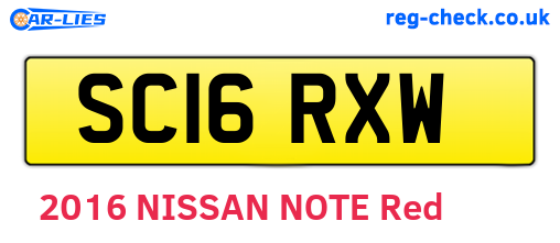 SC16RXW are the vehicle registration plates.