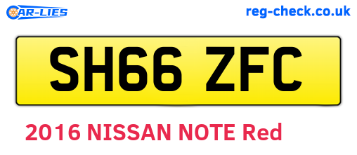 SH66ZFC are the vehicle registration plates.