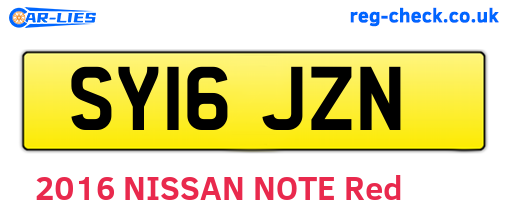 SY16JZN are the vehicle registration plates.